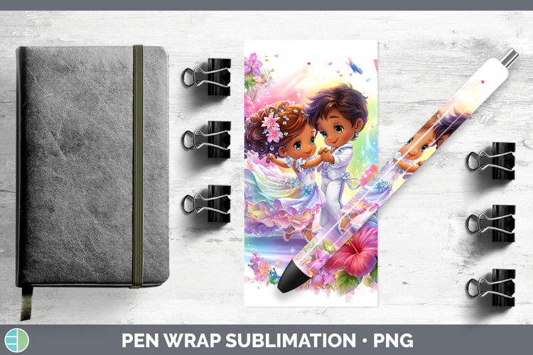 Dancing Couple Pen Wrap Best Sellers 06 Rainbow Summer Subli
