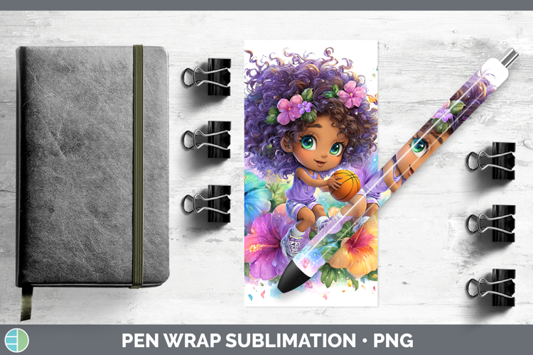 Girl Basketball Pen Wrap Best Sellers 06 Rainbow Summer Subl