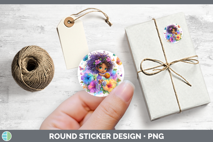 Best Sellers 06 Rainbow Summer Girl Basketball Stickers | Ro