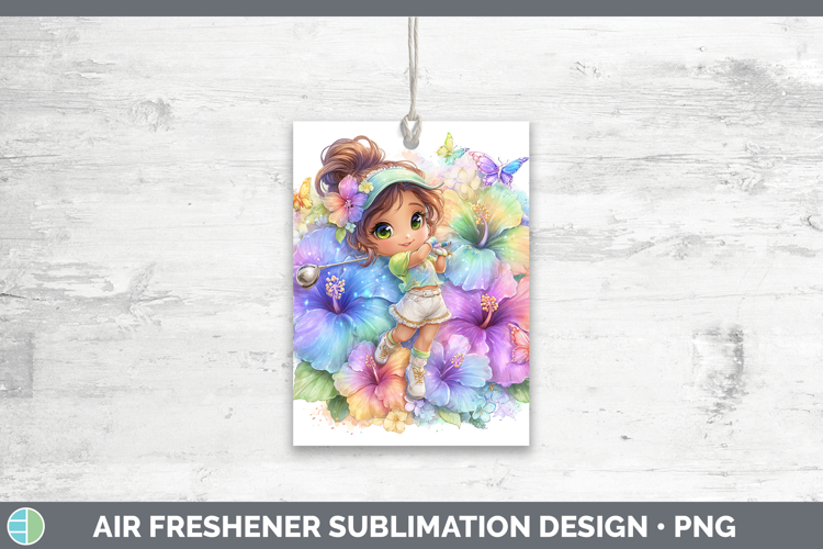 Girl Golfer Air Freshener Best Sellers 06 Rainbow Summer Sub