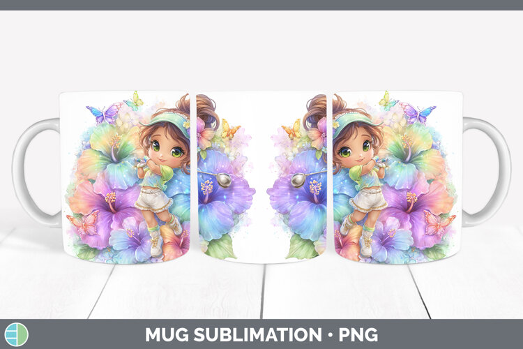 GorgeousBest Sellers 06 Rainbow Summer Mug Wrap design.