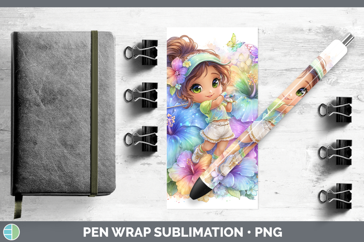 Girl Golfer Pen Wrap Best Sellers 06 Rainbow Summer Sublimat