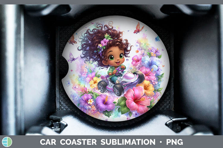 Girl Race Car Driver Car Coaster Best Sellers 06 Rainbow Sum