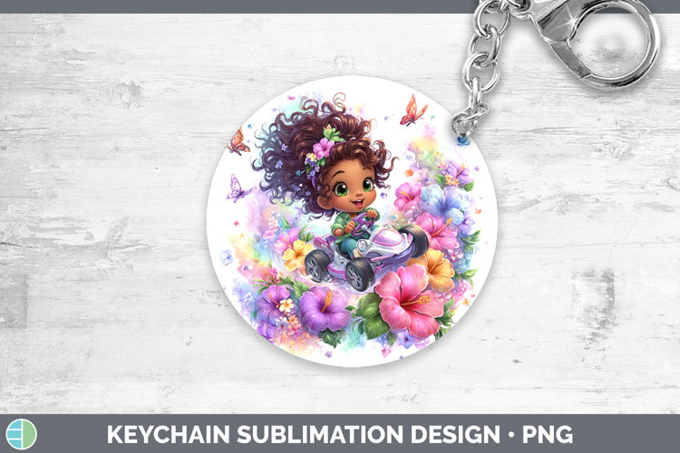 Girl Race Car Driver Keychain Best Sellers 06 Rainbow Summer