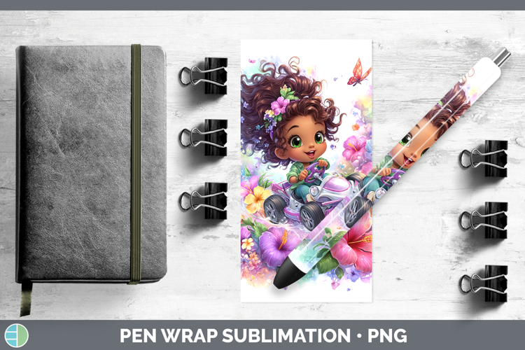Girl Race Car Driver Pen Wrap Best Sellers 06 Rainbow Summer