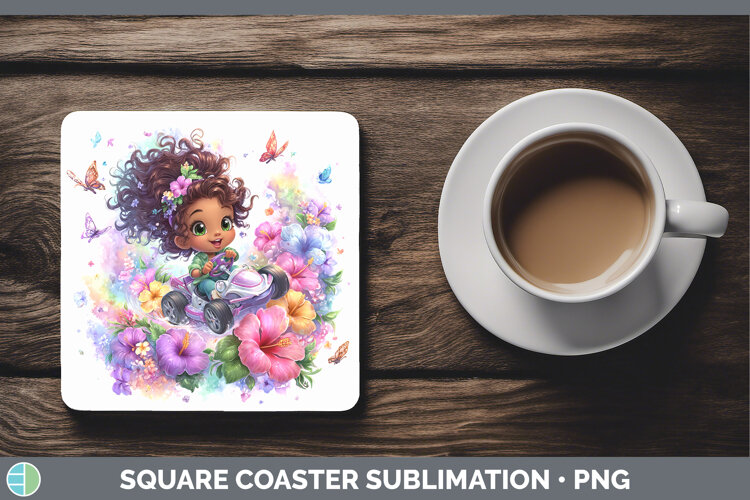 GorgeousBest Sellers 06 Rainbow Summer Square Coaster design.
