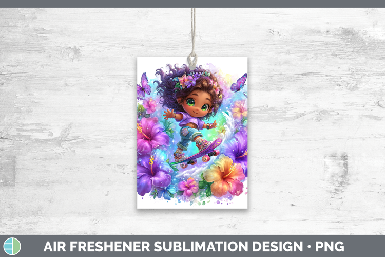 Girl Skateboarder Air Freshener Best Sellers 06 Rainbow Summ