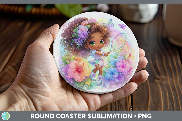 GorgeousBest Sellers 06 Rainbow Summer Round Coaster design.