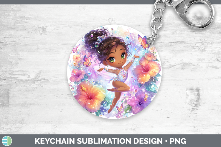 Gymnast Keychain Best Sellers 06 Rainbow Summer Sublimation