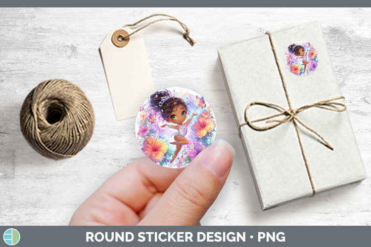 Best Sellers 06 Rainbow Summer Gymnast Stickers | Round Labe