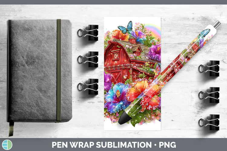 Barn Pen Wrap Best Sellers 08 Rainbow Summer Sublimation Pen