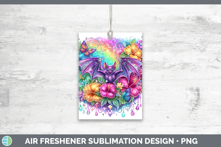 Bat Air Freshener Best Sellers 08 Rainbow Summer Sublimation