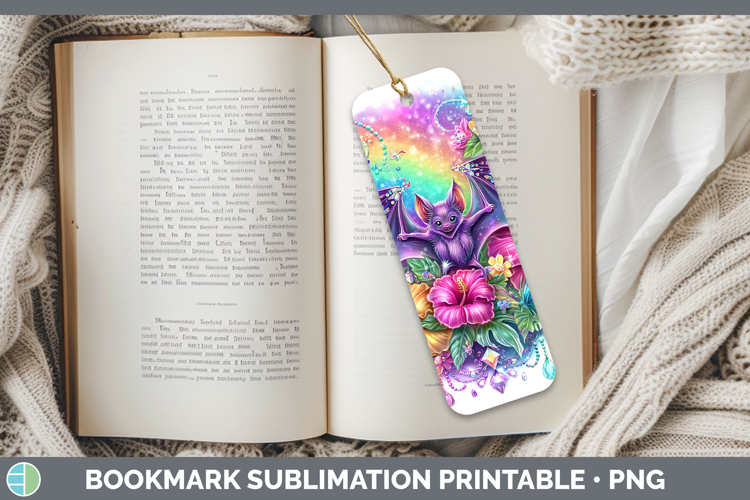 Bat Bookmark Best Sellers 08 Rainbow Summer Sublimation Prin