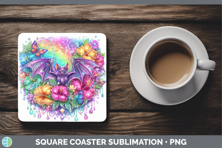 GorgeousBest Sellers 08 Rainbow Summer Square Coaster design.