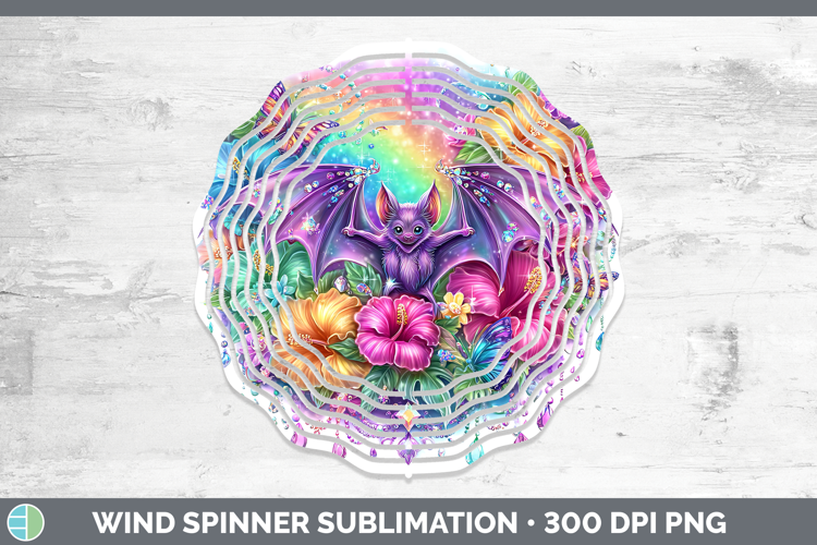 Bat Wind Spinner Best Sellers 08 Rainbow Summer Sublimation