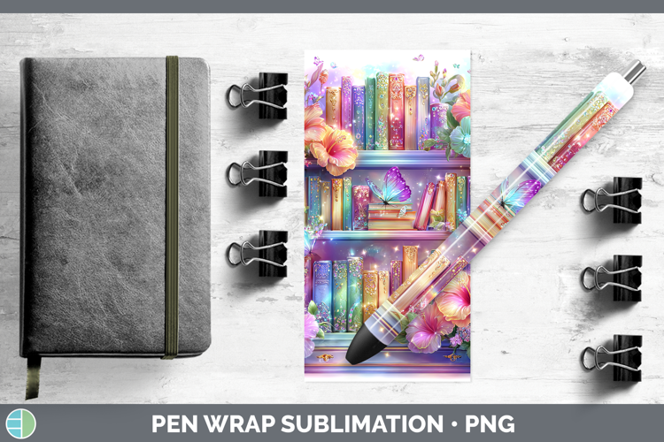 Bookshelf Pen Wrap Best Sellers 08 Rainbow Summer Sublimatio
