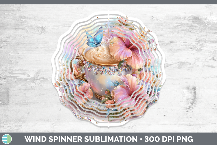 Coffee Cup Wind Spinner Best Sellers 08 Rainbow Summer Subli