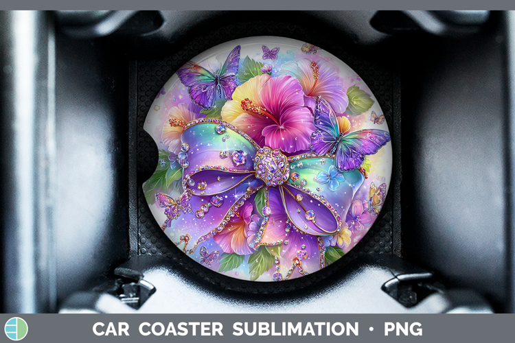 Couquet Bow Car Coaster Best Sellers 08 Rainbow Summer Subli