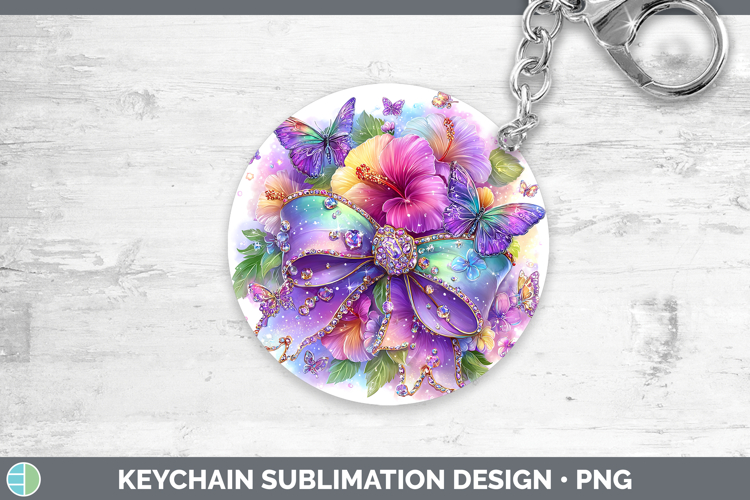 Couquet Bow Keychain Best Sellers 08 Rainbow Summer Sublimat