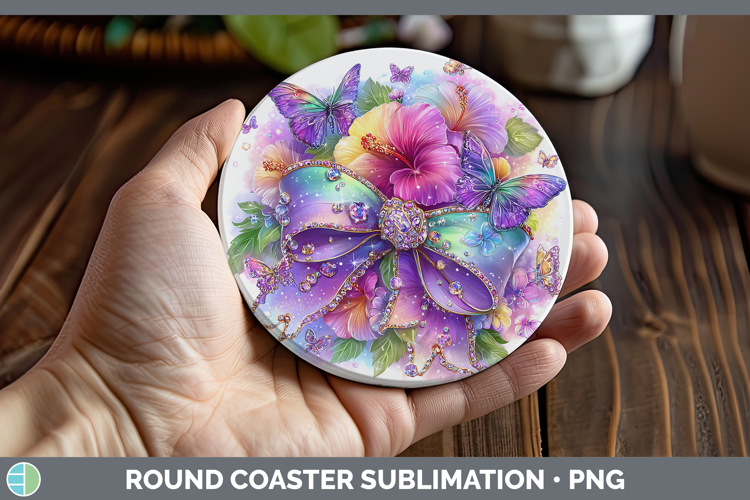 Couquet Bow Round Coaster Best Sellers 08 Rainbow Summer Sub