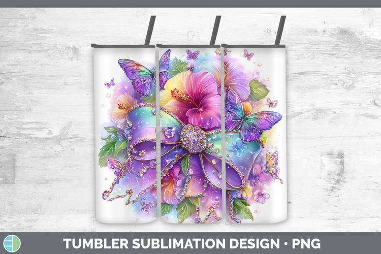 Couquet Bow Tumbler Best Sellers 08 Rainbow Summer Sublimati