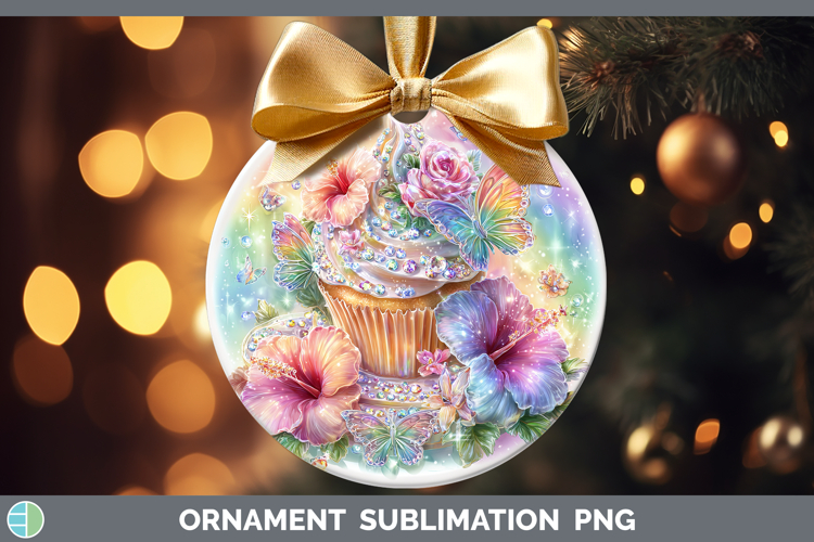 Cupcake Ornament Best Sellers 08 Rainbow Summer Sublimation