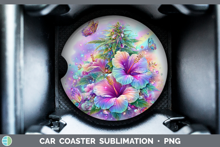 Marijuana Car Coaster Best Sellers 08 Rainbow Summer Sublima