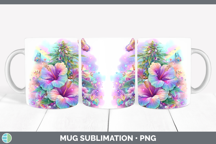 Marijuana Mug Wrap Best Sellers 08 Rainbow Summer Sublimatio