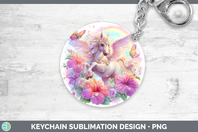 Pegasus Keychain Best Sellers 08 Rainbow Summer Sublimation