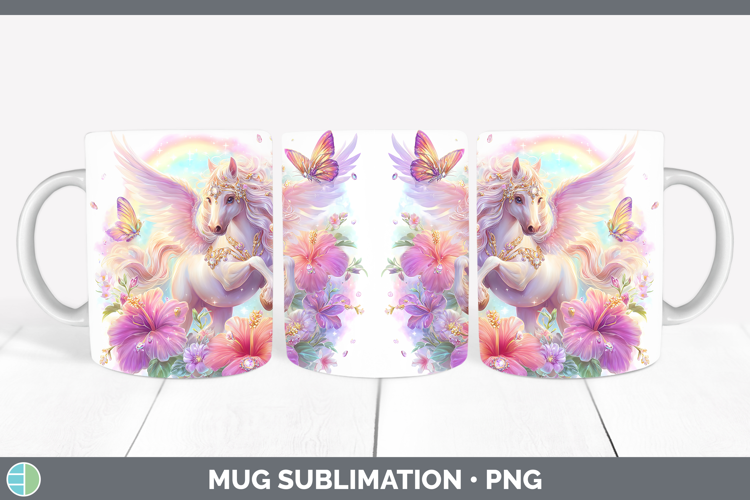 Pegasus Mug Wrap Best Sellers 08 Rainbow Summer Sublimation