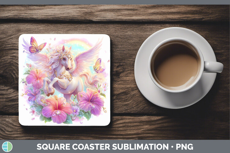 GorgeousBest Sellers 08 Rainbow Summer Square Coaster design.