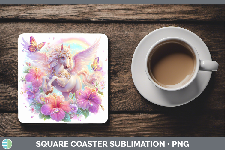 Pegasus Square Coaster Best Sellers 08 Rainbow Summer Sublim