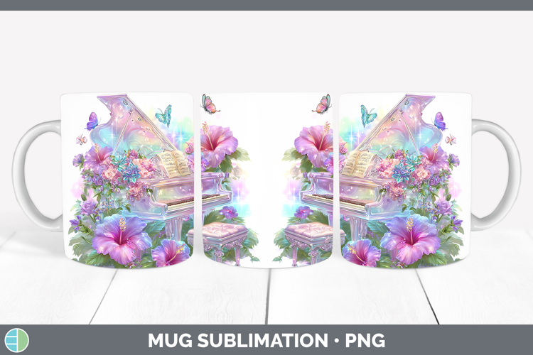 Piano Mug Wrap Best Sellers 08 Rainbow Summer Sublimation Co