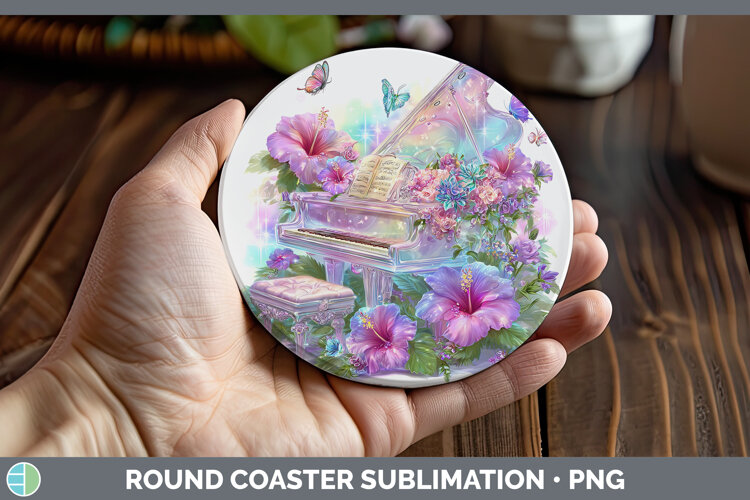 GorgeousBest Sellers 08 Rainbow Summer Round Coaster design.