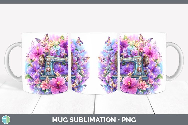 Sewing Machine Mug Wrap Best Sellers 08 Rainbow Summer Subli