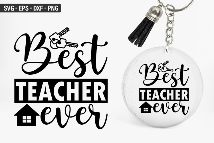 Teacher Keychain Svg Image 19