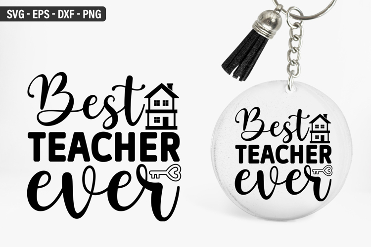 Teacher Keychain Svg Image 23
