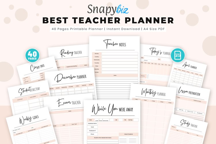 Best Teacher Planner Digital Teacher Planner