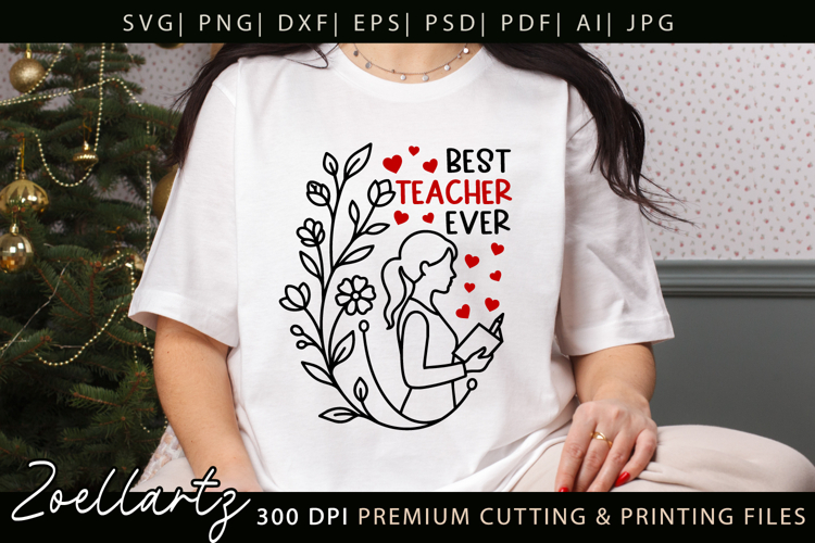 Teacher SVG Back to School Teacher Life T-shirt Mug Design
