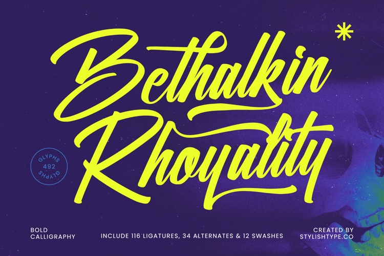 Bethalkin Rhoyality - Bold Calligraphy Font