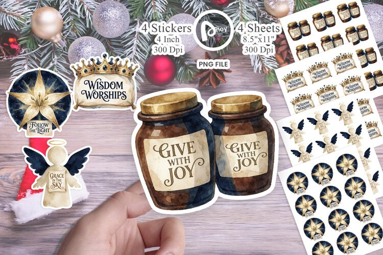 Bethlehem Nativity Keepsake Icons Sticker example image 1