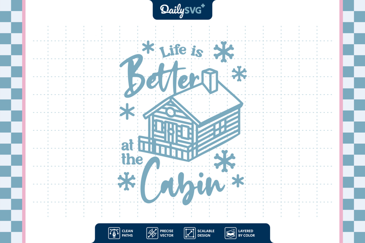 Wooden Winter Cabin SVG
