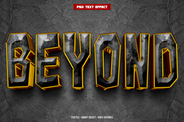 Beyond 3D editable text effect
