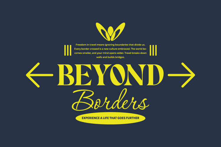 Beyond Borders Urban Typography T-shirt Design example image 1