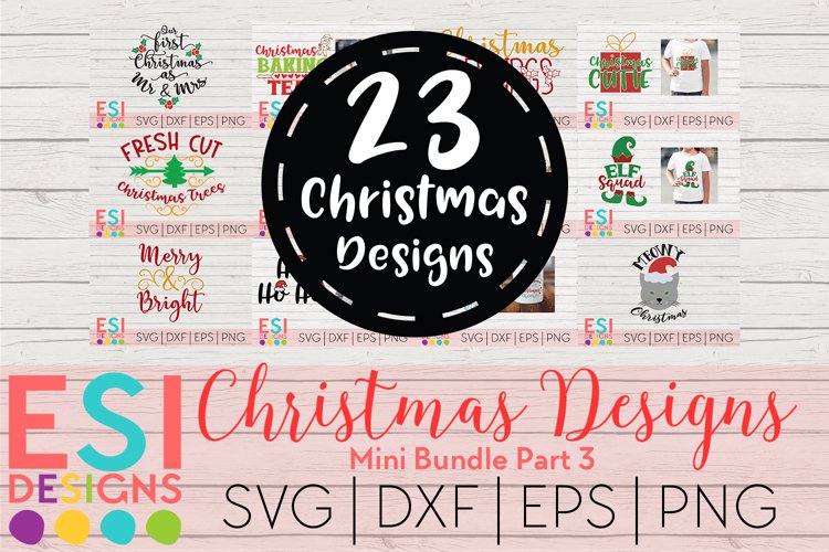 Christmas SVG Bundle Part 3 | SVG DXF EPS PNG example image 1
