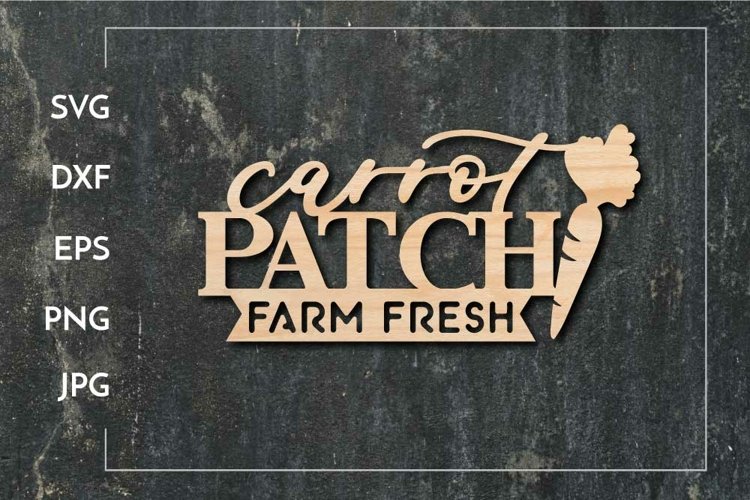 Carrot patch SVG - Paper cut - Laser cut example image 1