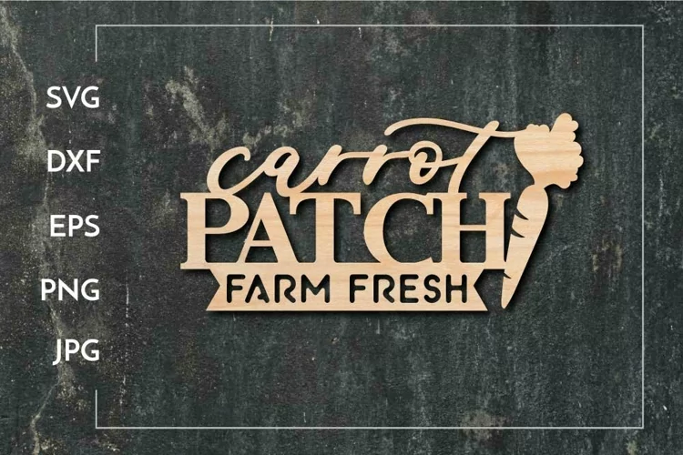 Carrot patch SVG - Paper cut - Laser cut