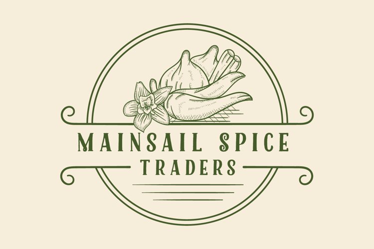 Spice hand drawn logo vintage style example image 1
