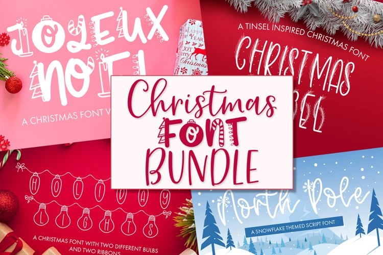 Christmas Font Bundle - 9 Font Designs example image 1