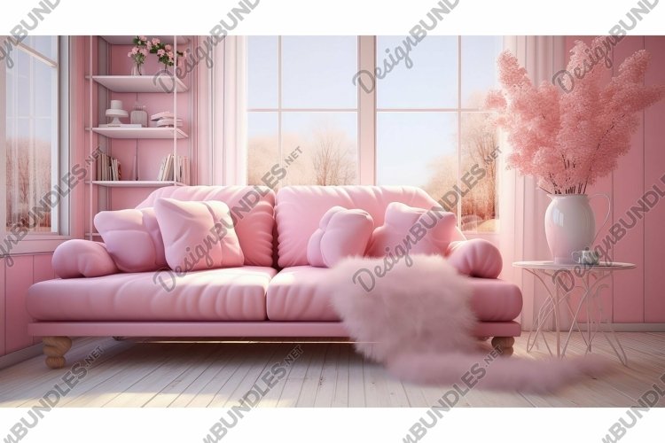 room pink couch example image 1